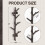 12" Cast Iron Tree Branch Vertical Coat Hat Rack - Rustic Wall Mount Hook for Entryway & Storage 7