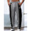 Men'S Color Block Side Stripe Drawstring Straight Athletic Pants Dark Gray XL 4