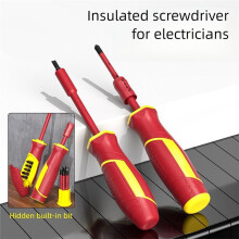 Insulated Screwdriver Set Magnetic Slotted Bits Interchangeable Multi Bit for Home DIY Maintenance 7 PCS