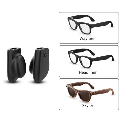 Copertura per Luce LED e Supporto per Occhiali per Meta /Skyler Gen2 e  Meta HSTN, Accessori Neri. 2