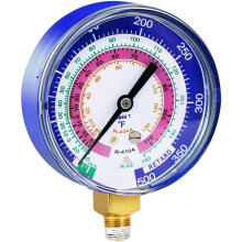 49138 Manifold Gauge, 3-1/8"(80 mm) HVAC Gauges, R-22, R-404A, R-410A Degree F,  HVAC Low Pressure Gauge