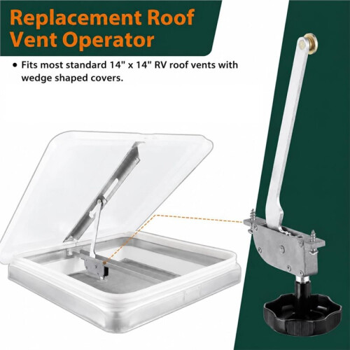 2 Pack RV Roof Vent Operator Assembly for Easy Ventilation and Weather Protection 1
