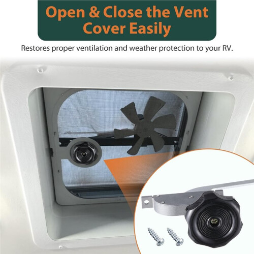 2 Pack RV Roof Vent Operator Assembly for Easy Ventilation and Weather Protection 2