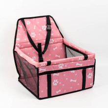 (pnik,40X25X35cm)Trasportino per Animali Domestici in PVC con Rete Traspirante e Scomparti Espandibili per Comodità
