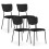4er-Set Esszimmerstühle aus Samt, Schwarz - Ergonomisch, Langlebig 2