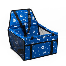 (Blue,40X25X35cm)Porta mascotas de PVC con malla transpirable y compartimentos expandibles conveniencia para