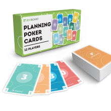 Planning Poker Cards for Agile Scrum - 12 Players - Including E-book with instructions - Clear and Colourful Scrum Cards for Agile Estimation