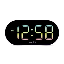 Acctim Lyra LED Digital Alarm Clock Colour Fade USB-C Power Smart Connector Charging Hub