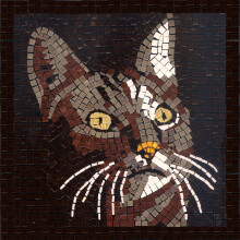 DIY Mosaic Art Kit Square 7inch 20cm Cat