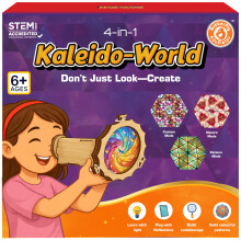 Butterfly EduFields 4in1 KaleidoWorld DIY Wooden Kaleidoscope Toy for Kids 6+ Infinite Patterns