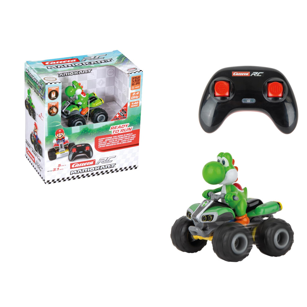 Carrera RC Mario Kart 370400021 RC Mario Kart, Yoshi - Quad With Precise 2.4GHz Control,1:40 Scale, Up To 5 Kmh, 8cm In Length, Ready-To-Run, Suitable For Ages 6 Years+ - Image 3