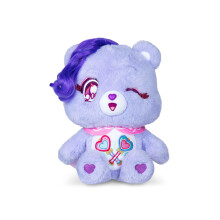 Care Bears Basic Fun 35cm Kindness Keepers Plush - Share Bear Eco-Friendly Soft Toy with Cute Expression & Belly Badge