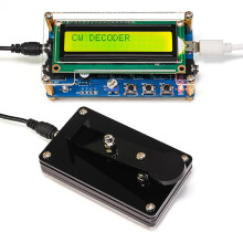 Upgraded CW Morse Code Decoder Finished +Case+Button Kit with Digital LCD CW Trainer Morse Code Decoder Kit