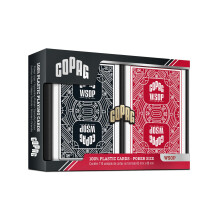 COPAG World Series Of Poker - Plastic Poker Size Jumbo Index Double Deck, Red and Black