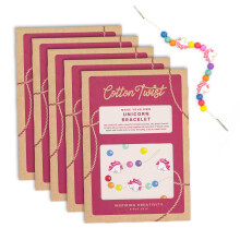 COTTON TWIST Kids Unicorn Bracelet Making Kit, Pack of 5, One Size