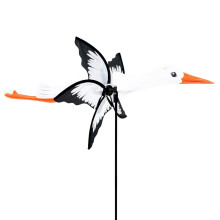 CIM wind Spinner - Petite 2in1 - windmill Ø31x50x90cm - windmill with pole or mobile with hanging set - attractive decoration ... (Stork)