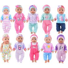 10 Sets Sweet Doll Clothes Accessories Include Hats and Head Bands for 43cm New Born Baby Doll