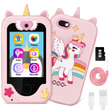 Touchscreen Kids Phone Toy for Girls with Camera and Music Player