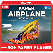 Doctor Jupiter Paper Airplane Launcher Kit for Kids, 6+ Year Old Boys Gifts