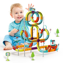 72Pcs Electric Train Track Set, 3D Anti-Gravity Flexible Race Tracks Toys