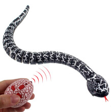 RC Snake Infrared Remote Control Animal Car Vehicle Electric Electronic Kids Prank Scary Toy Realistic for Birthday Halloween Christmas (Black)