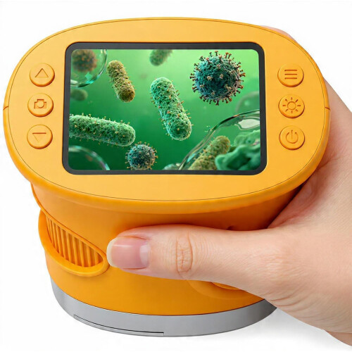1000x Handheld Digital Microscope for Kids with 5 Slides - Portable Mini Microscope with 2" IPS Screen, 1080P Camera, LED Light