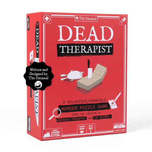 Exploding Kittens Exploding Kittens Dead Therapist, 1+ Players, Age 17+ Mystery Game