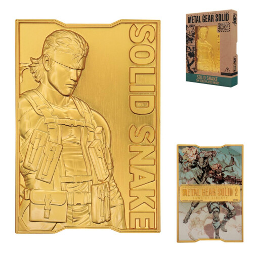 FaNaTtik Metal Gear Solid 2 - 24k Gold Plated Solid Snake Ingot
