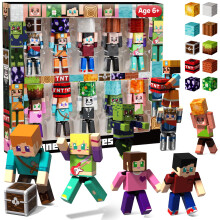 GraceDuck 20-Piece Rotatable Magnetic Action Figures with Magnetic Building Blocks Set