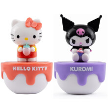 Hello Kitty Action Figure, Blind Bag, Flasheez, Erasers & Slime Bundles - (Strawberry Cake Surprise Figures - Twin Pack)