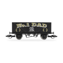 Hornby TT:120 No.1 Dad Father's Day Open Wagon, Satin Black, 1:120 Scale, Ages 14+ Model Railway Rolling Stock