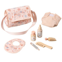 howa "miniflowers" Doll Diaper Bag - Includes 7-Piece Accessory Set 2960