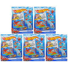 Hot Wheels Colouring Activity Pack, Fun Bag & 1x Hot Wheels Car Sets - Fun Bag Party Bag Fillers - Pack of 5