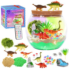 Hannstar Dinosaur Terrarium Kit for Kids- Activities Dino Toys for Boys-Creative DIY Gifts for Birthday, Christmas, Easter