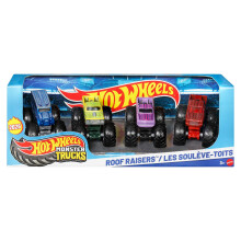 Hot Wheels Monster Trucks Set of 4 Toy Vehicles (Styles May Vary)