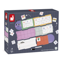 Janod - Learning to write - Ideal for Kindergarten and Early Learning - Learning letters - 6 Boards and 78 Magnetic Letters