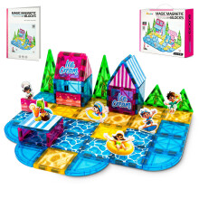 94 PCS Magnetic Blocks for Kids, 3D STEM Construction Set, Educational Magnetic Blocks, Toy for Boys Girls Age 3-8