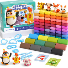 JUPITEARTH Air Dry Clay for Kids, 72 Colors Modelling Clay Kit