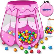 KIDUKU Childs Play Tent Pop-Up + 100 Balls + Carrying bag Play house Ball pool Castle for Indoor and Outdoor use 3 In 1 Playground for Children Baby