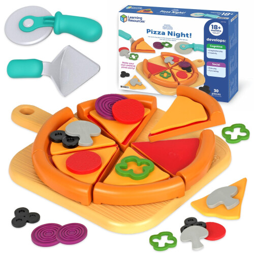 Learning Resources Learning Resources New Sprouts Pizza Night, Age 2-6, Pizza Play Food Set