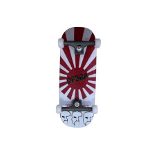 LEEFAI Pro Fingerboard Complete 34x96mm Pre-Assembled Set up with Solid Metal Trucks, Bearing Wheels-OP3RA Fingerboard Beginner Series (Red Rays)