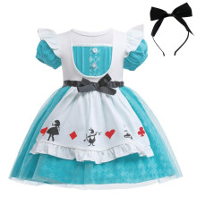 Lito Angels Wonder Girl Princess Fancy Tulle Dress Costume with White Apron and Hair Hoop for Baby Kids Girls Age 18 Months to 5 Years