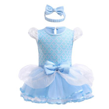 Lito Angels Infant Baby Girls Princess Fancy Dress Up Costume Onesie Bodysuit Romper Halloween Birthday Outfit with Headband