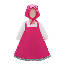 Lito Angels Baby Girls Sarafan Costume Folk Outfit with Kerchief for Kids Birthday Party Halloween Dress Up, Age 6 Months - 5 Years, Pink