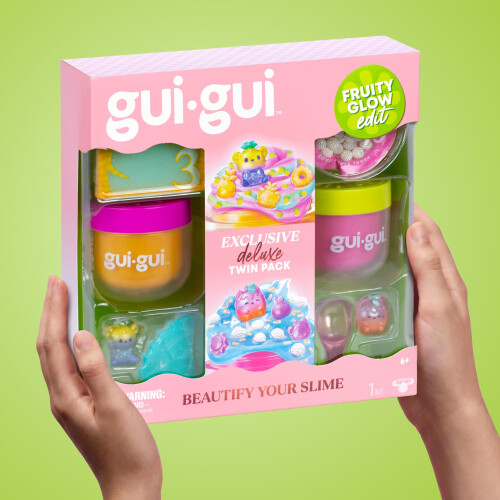 GUI GUI Fruity Glow Deluxe Twin Pack Slime Kit, 2 Scented Slimes 2