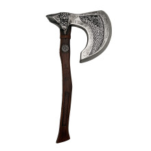 LOOYAR PU Foam Wolf Totem Viking Shield Axe Toy Props For Berserker Warrior Knight Costume Battle Play Halloween Cosplay LARP