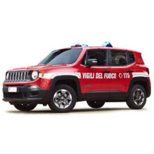 Maisto - Jeep Renegade Fire Brigade, Scale 1:24, Diecast Model with Opening Doors and Bonnet, Official Jeep and Fire Brigade Licences