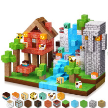 Luxalba 150PCS Forest Waterfall Magnetic Blocks for kids Toys Ages 4-10