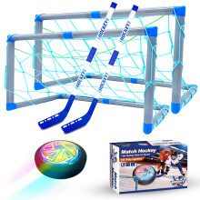 Hover Football Hockey Set, Light Up Air Powered Hover Football Gifts For Boys, Girls & Kids, Football Boy Toys for 4 5 6 7 8 9+ (Hover Football - C)