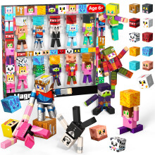 Magneverse 20Pcs Magnetic Action Figures & Building Blocks - Rotatable Magnet Cubes Toy Set for Kids 6+, STEM Gift for Boys Girls (Patent Granted)